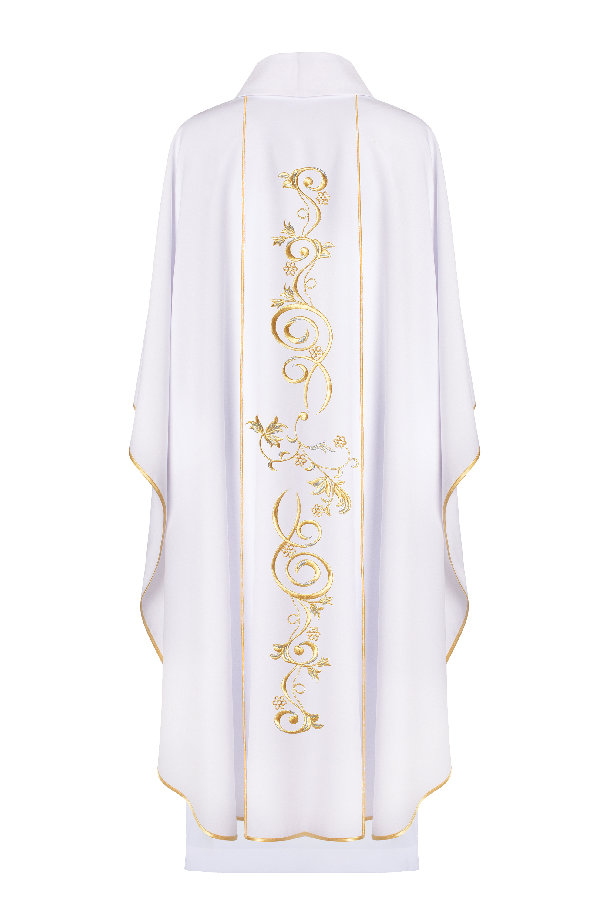 Ornat liturgiczny Maryjny z pasem haftowanym w kolorze białym