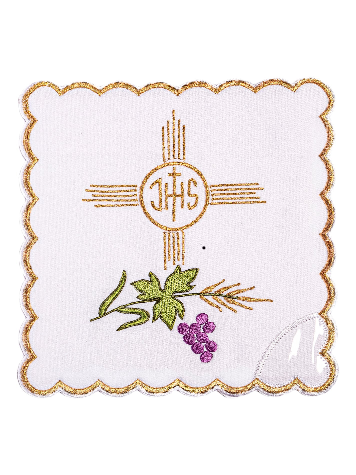 Bielizna kielichowa haftowana Krzyż i IHS