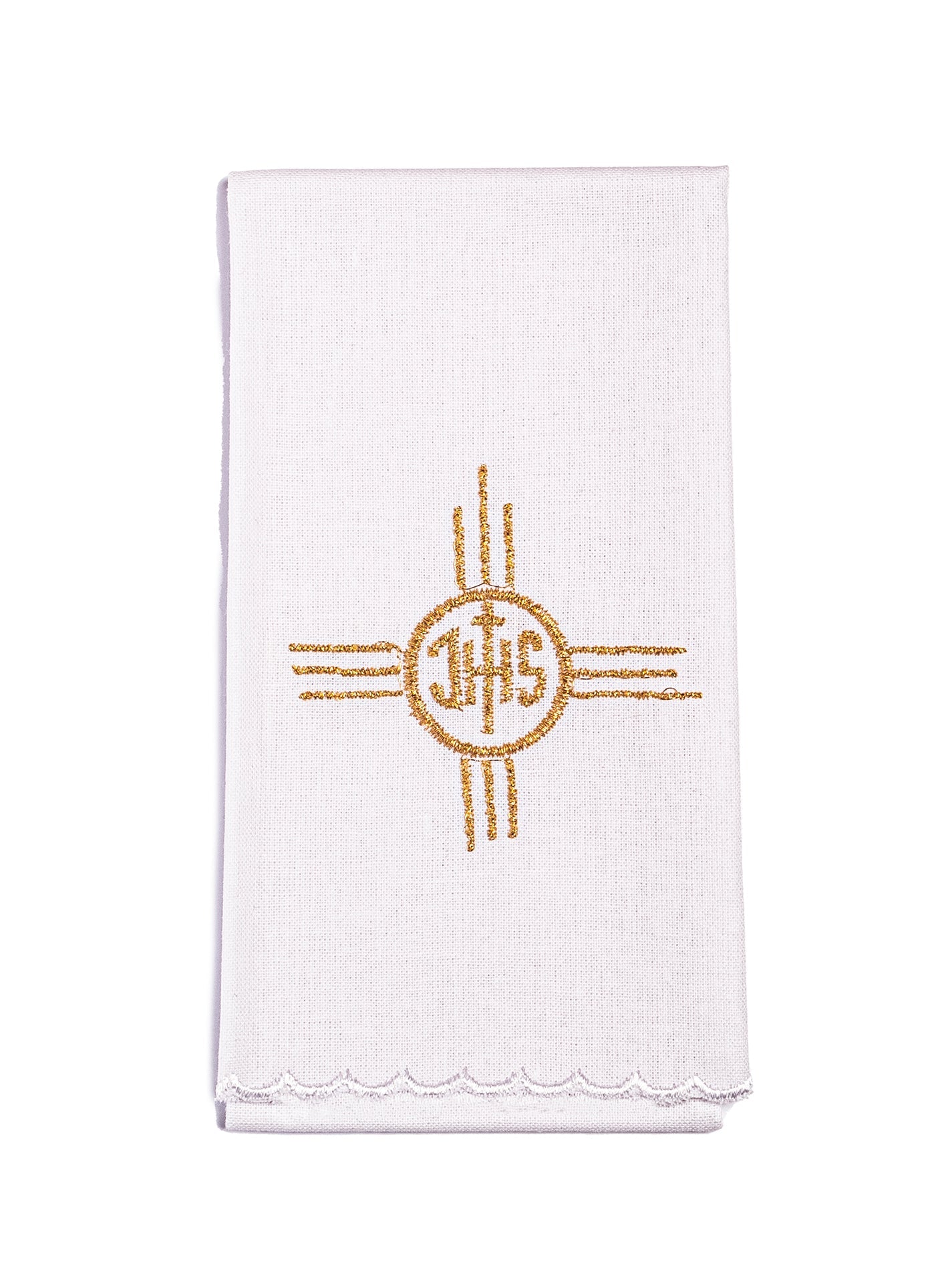 Bielizna kielichowa haftowana Krzyż i IHS