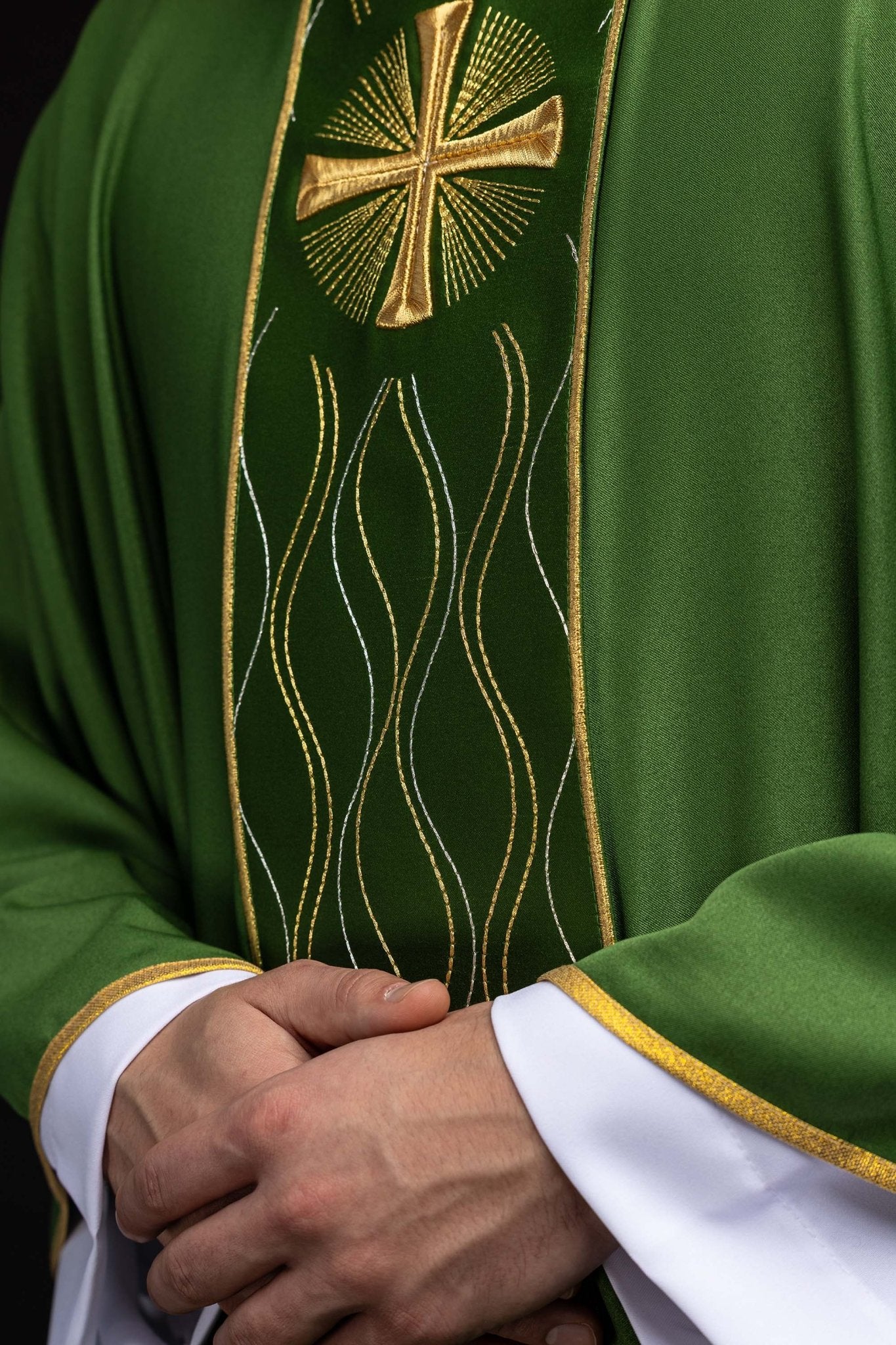 Ornat haftowany Krzyż zielony