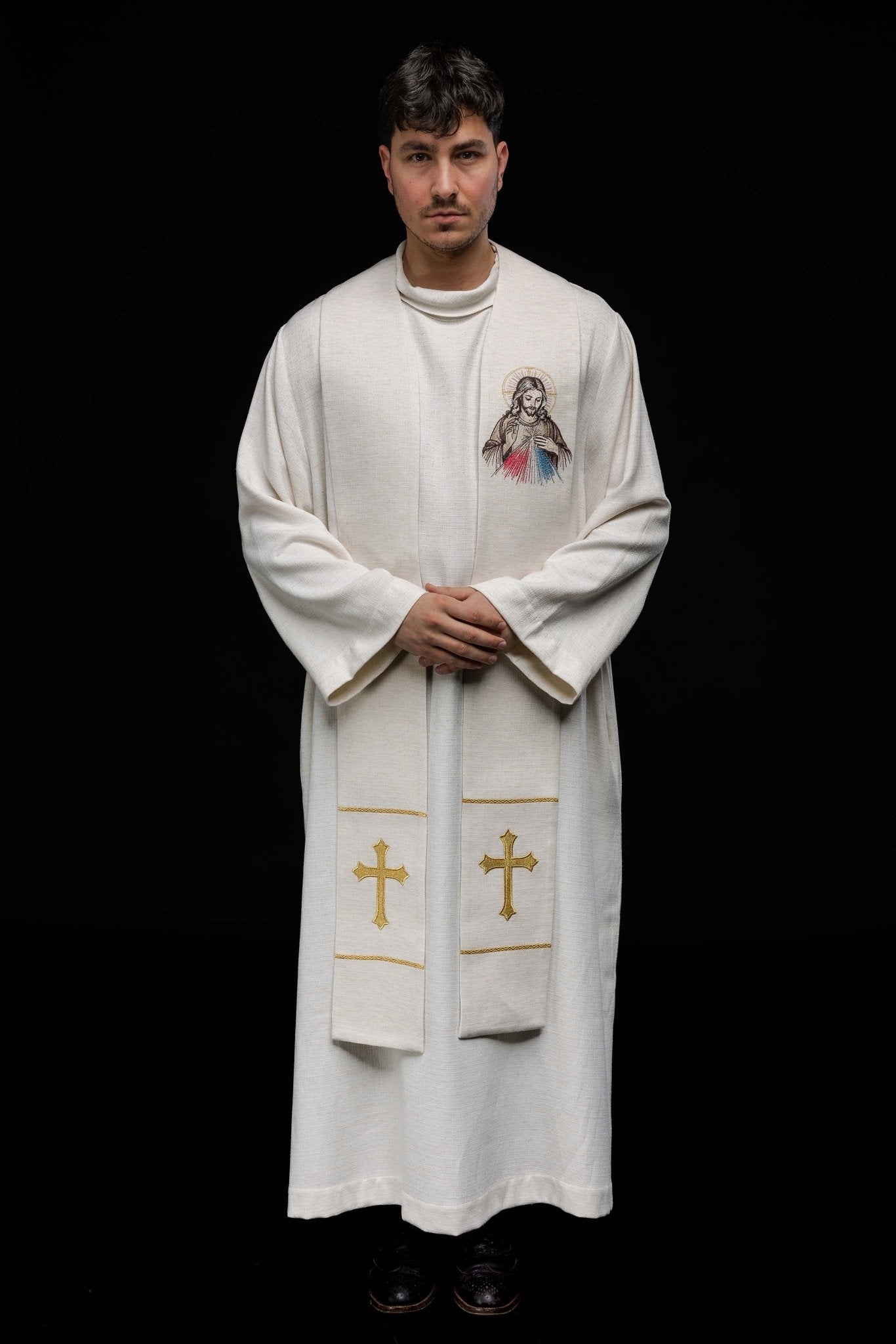 Stuła haftowana z wizerunkiem Jezusa Miłosiernego