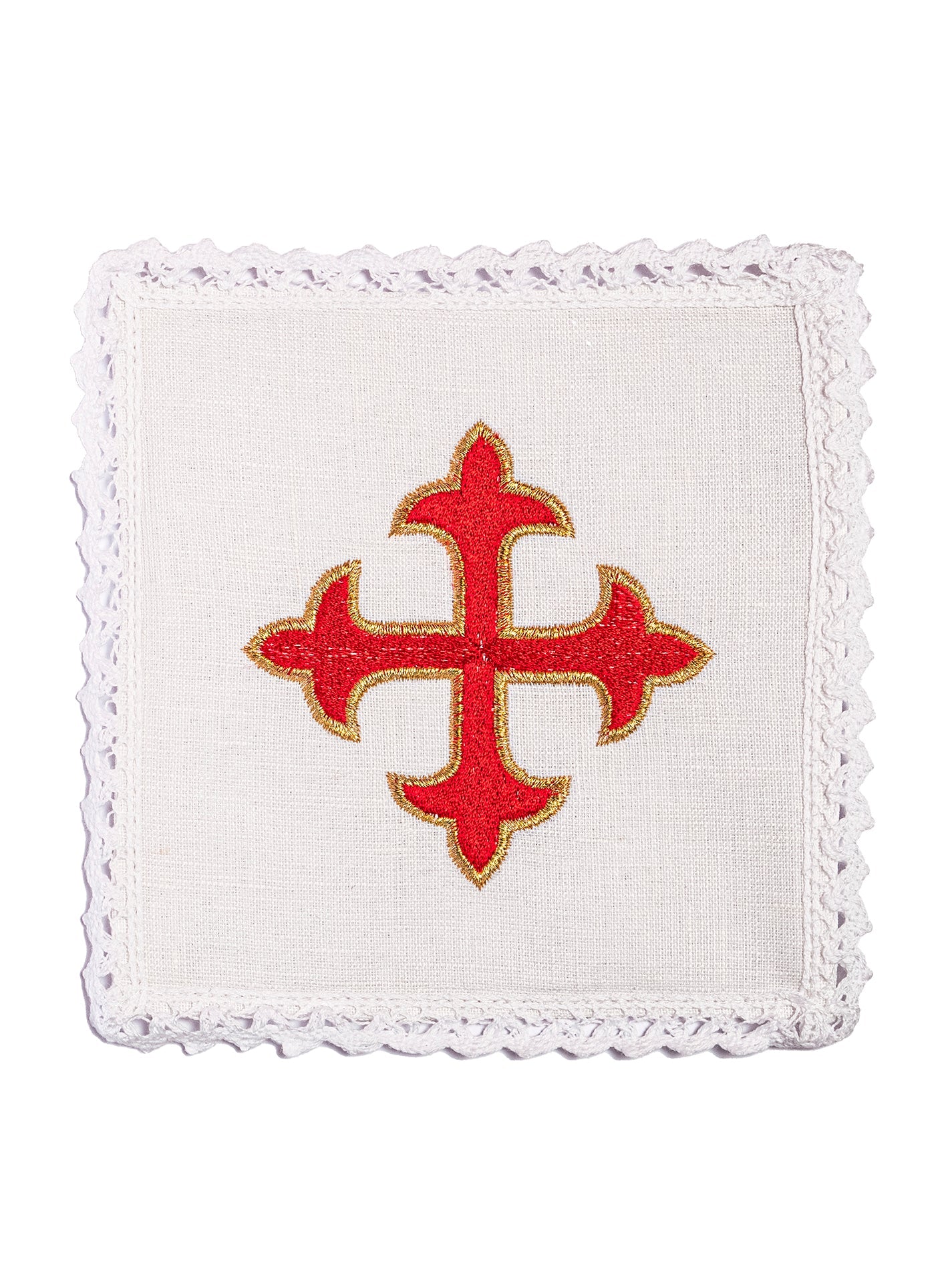 Bielizna kielichowa lniana haftowana Krzyż KKL/007/C2