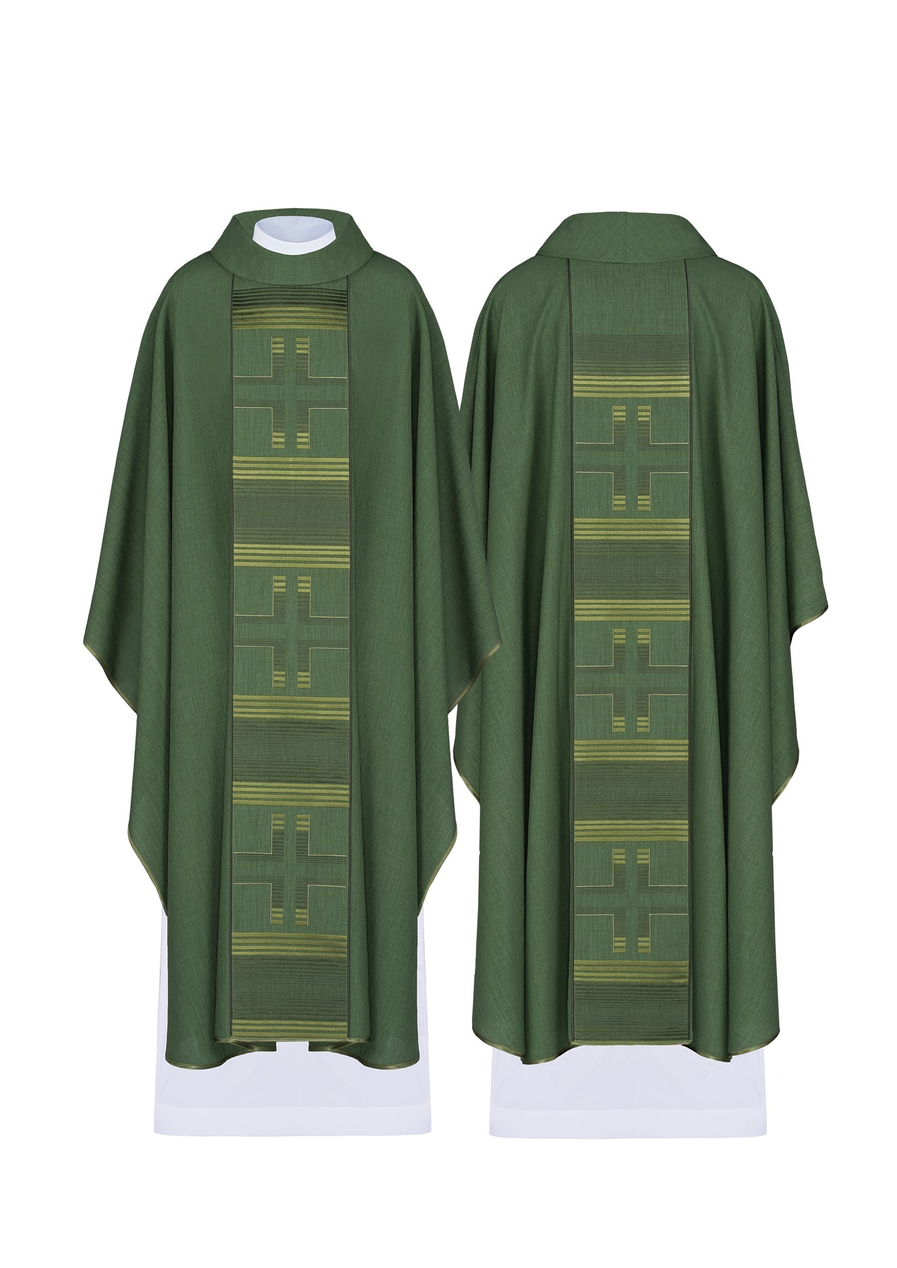 Ornat haftowany z Krzyżami w kolorze zielonym