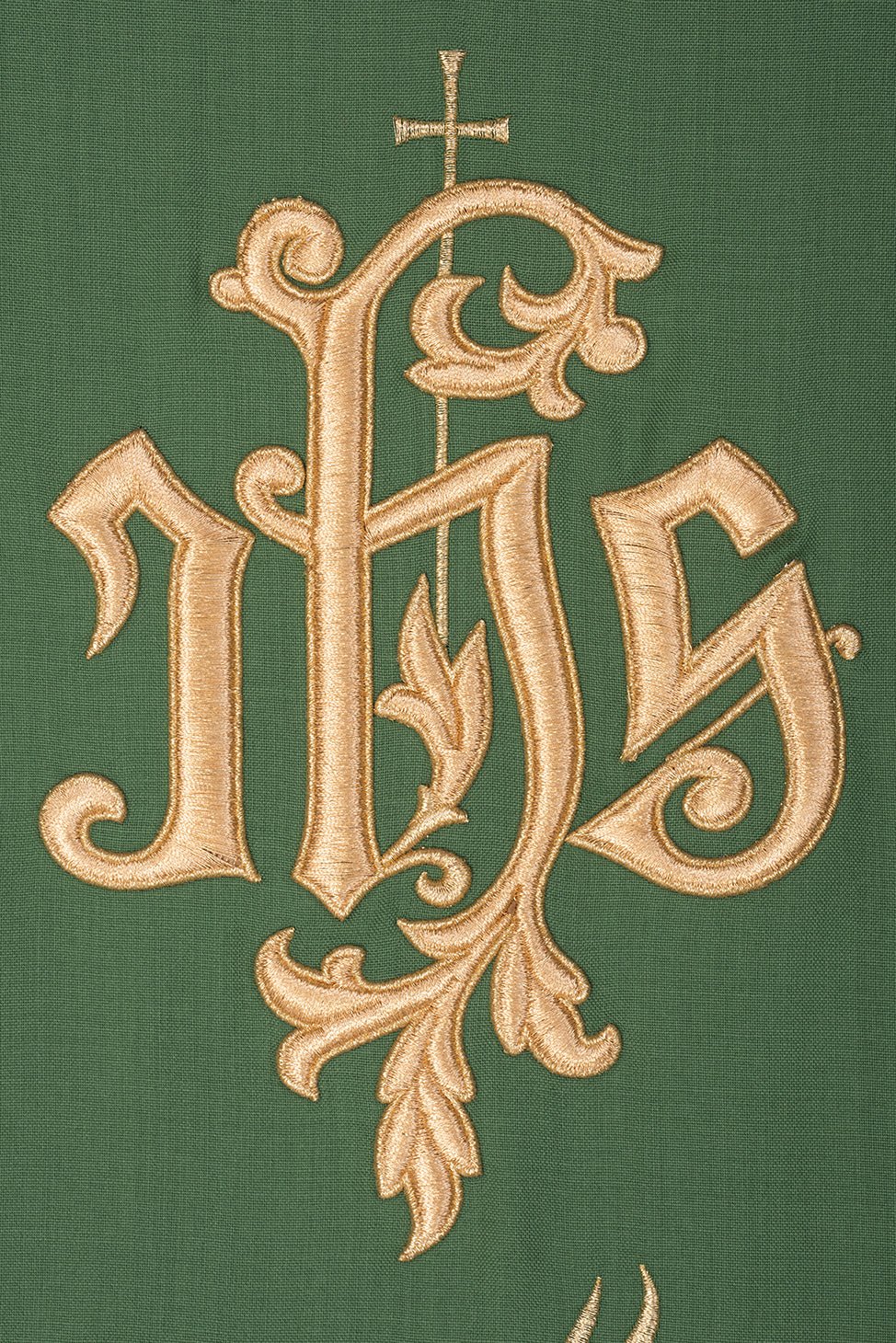 Ornat z klasycznym symbolem JHS 18-7006 Zielony