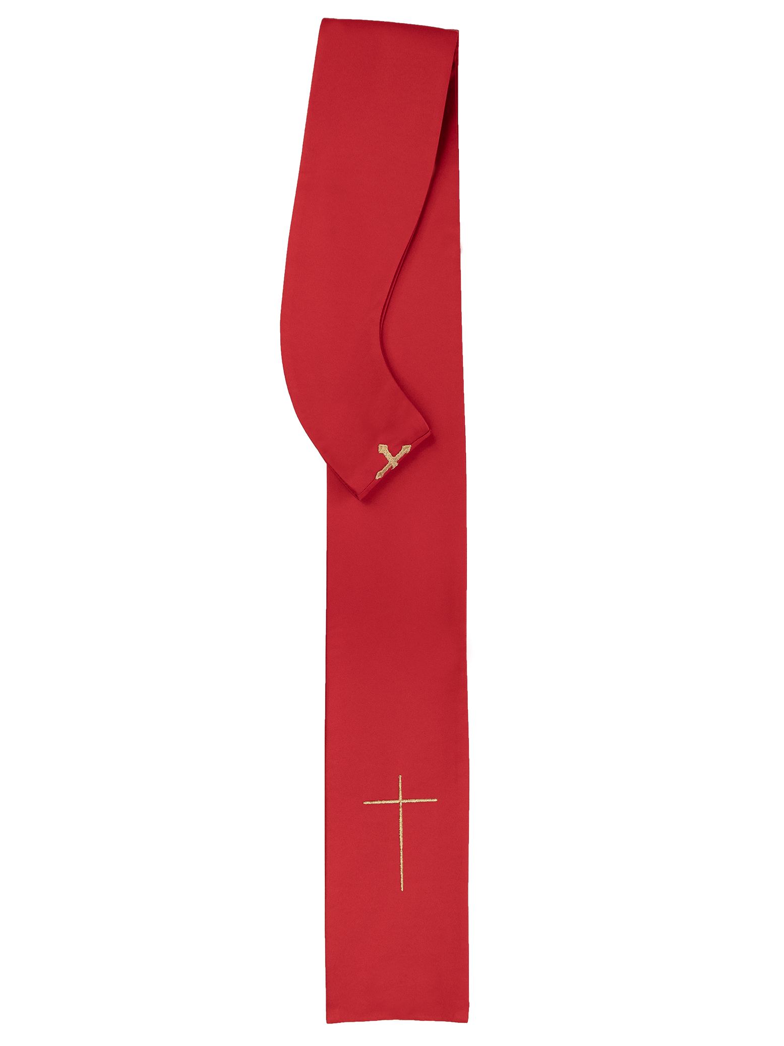 Ornat z krzyżem i z symbolem Alfa i Omega 18-7014 Czerwony
