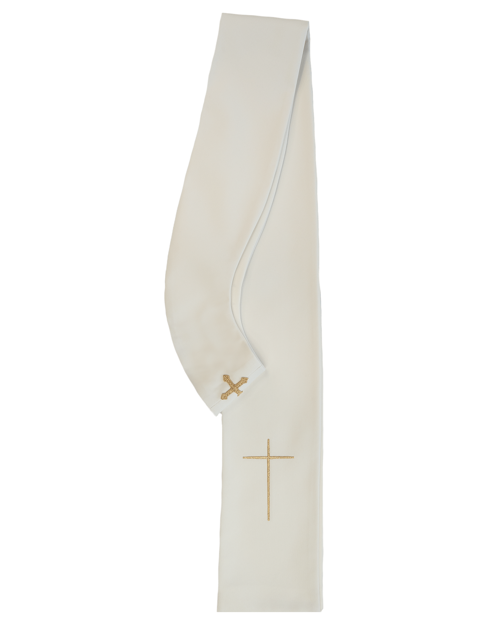 Ornat liturgiczny zdobiony franciszkańskim krzyżem TAU bez kołnierza KOR/180 Écru