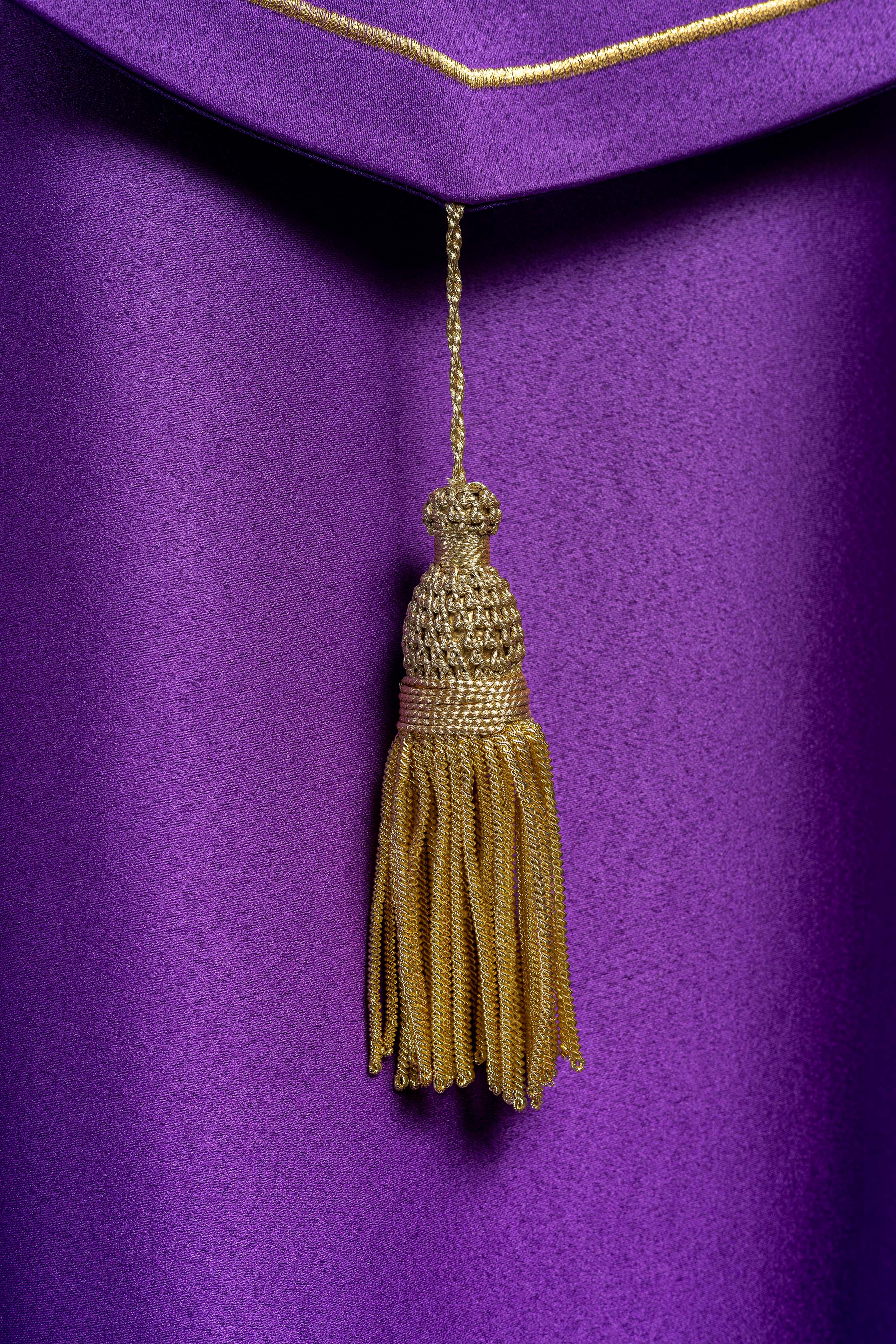 Kapa eucharystyczna monogram IHS Fioletowa - ORNATY.PL