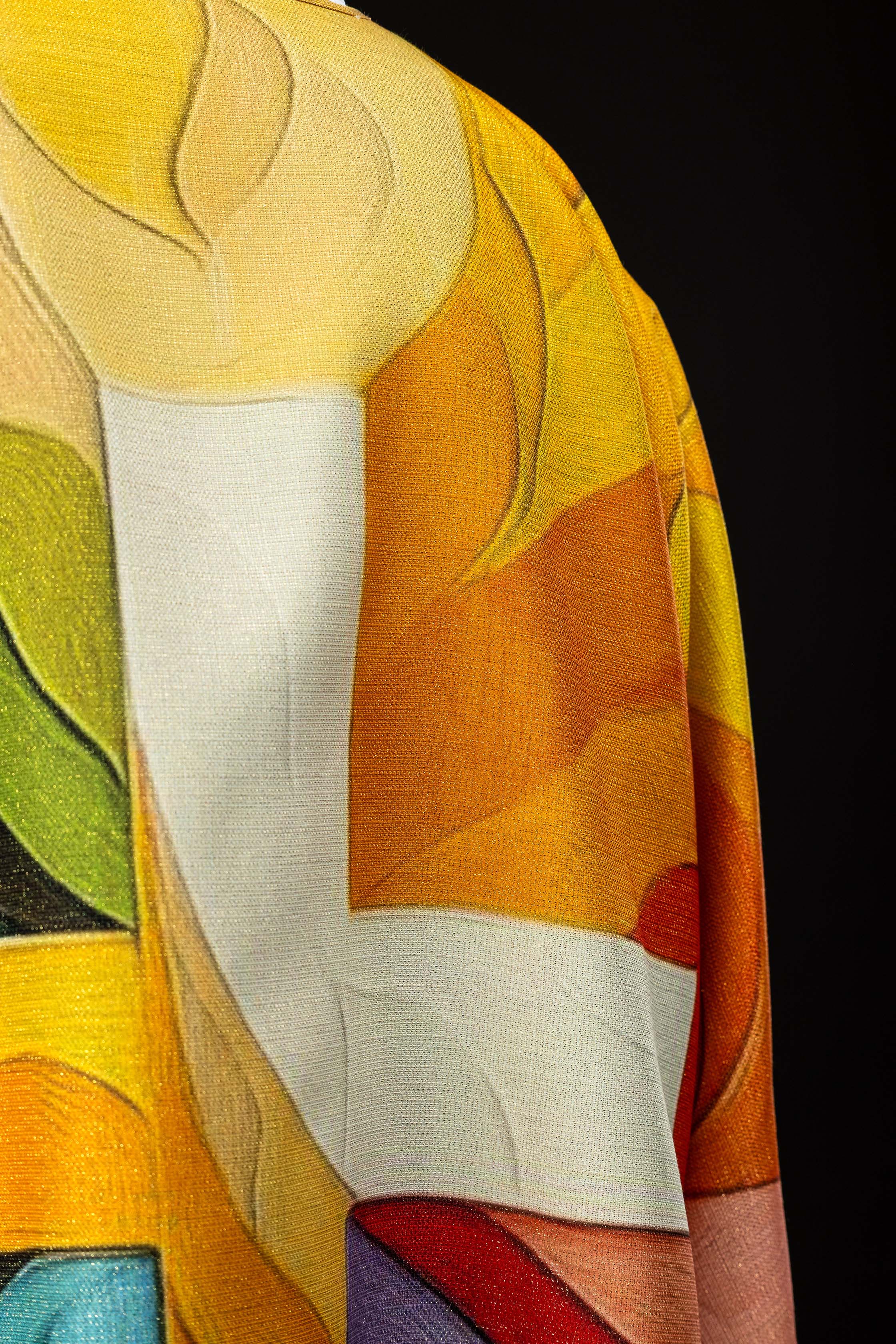 Dalmatyka drukowana kolorowa z motywem krzyża - ORNATY.PL