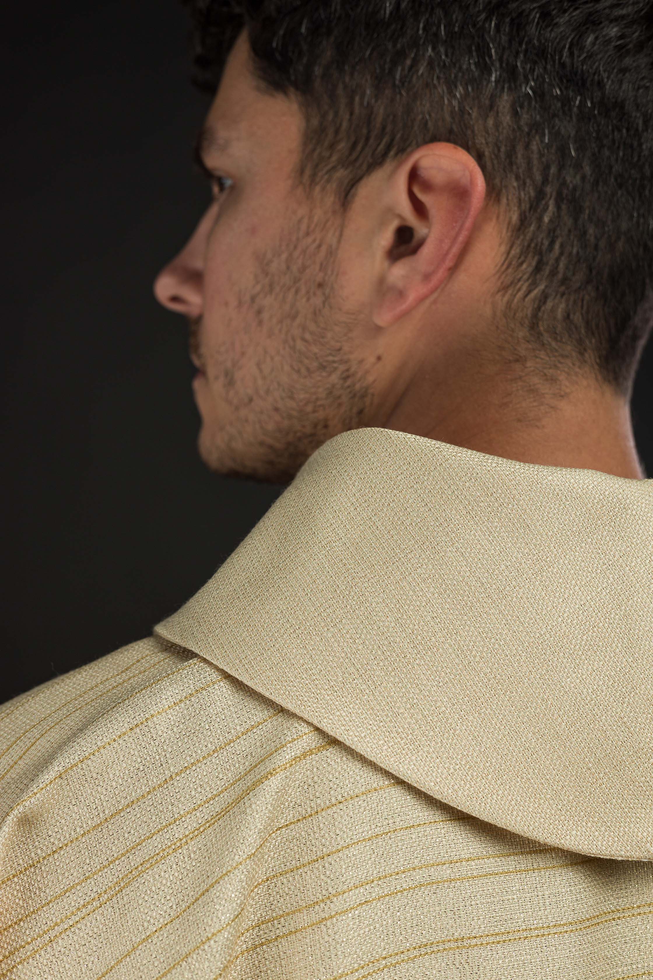 Ornat drukowany z Krzyżem Jerozolimskim ecru