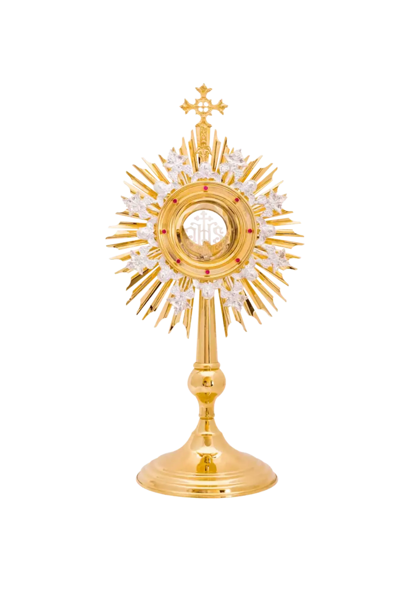 Monstrancja wykonana z Mosiądzu pozłacana