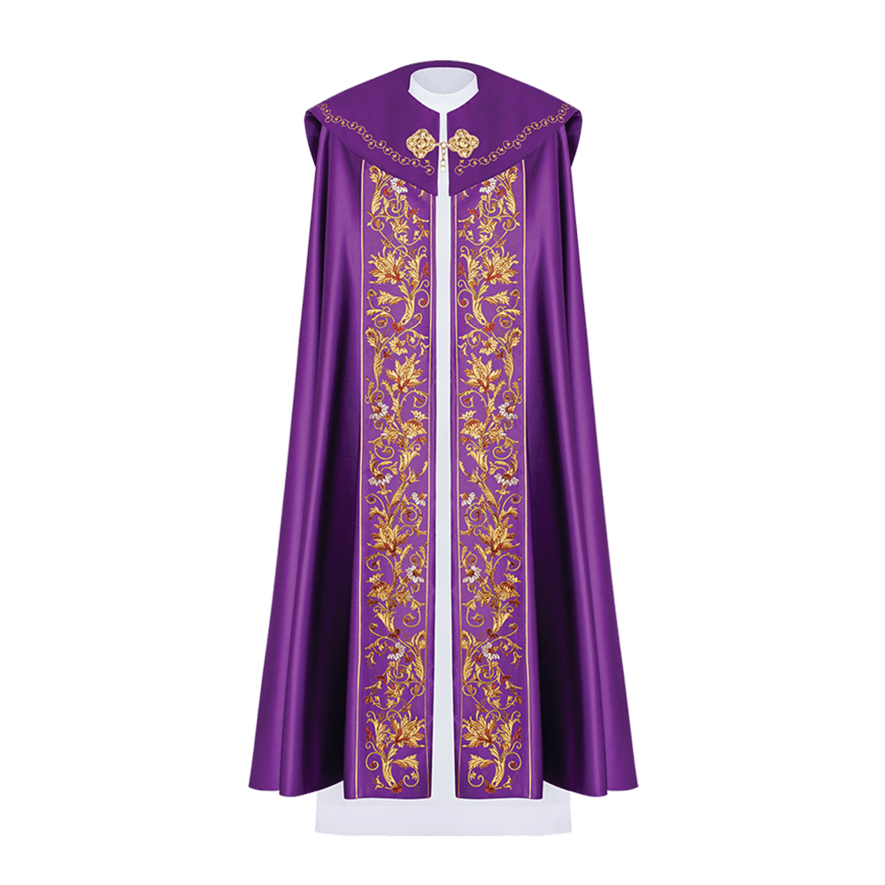 Kapa eucharystyczna monogram PX w kolorze fioletowym