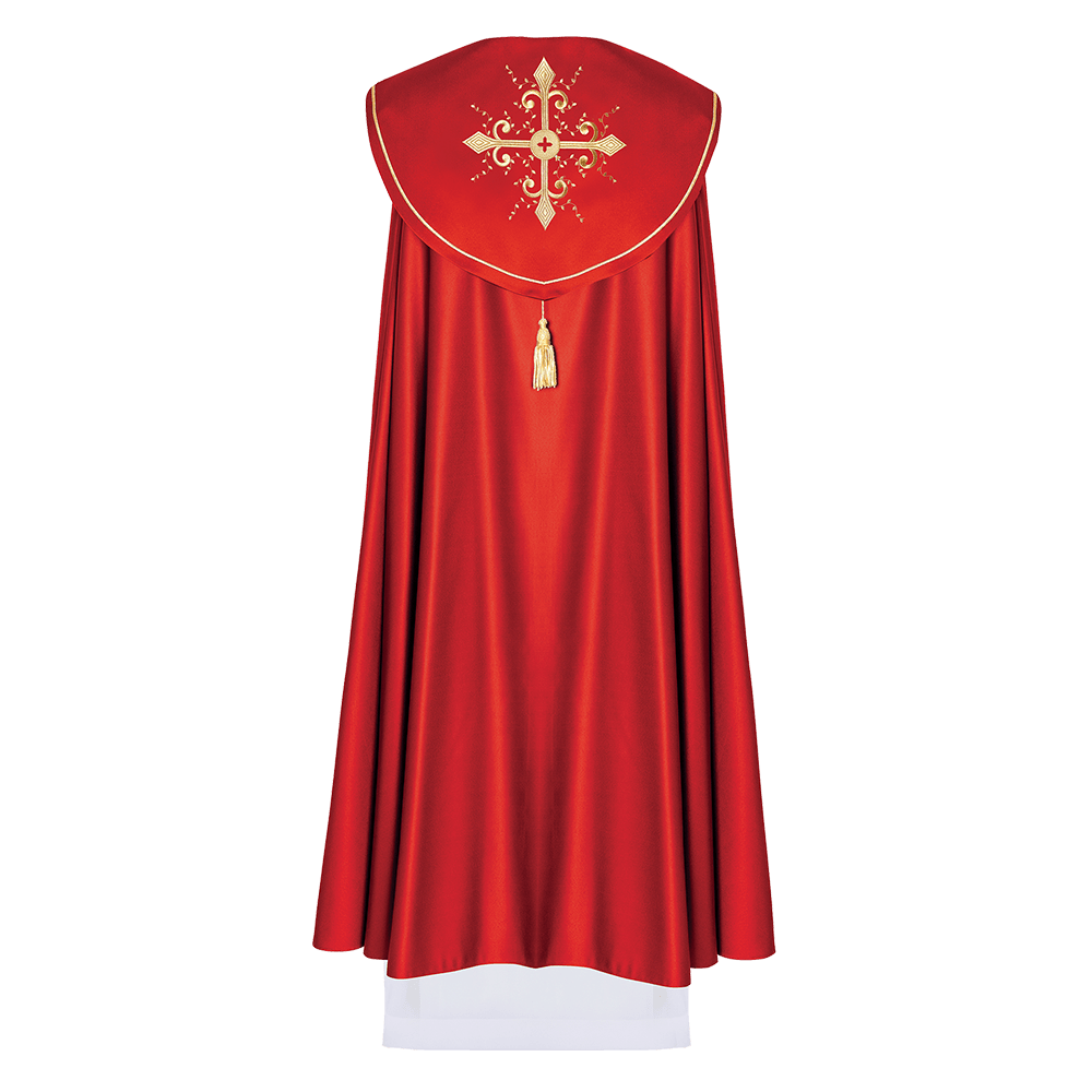 Kapa liturgiczna haftowana KKP/024/02 Czerwona