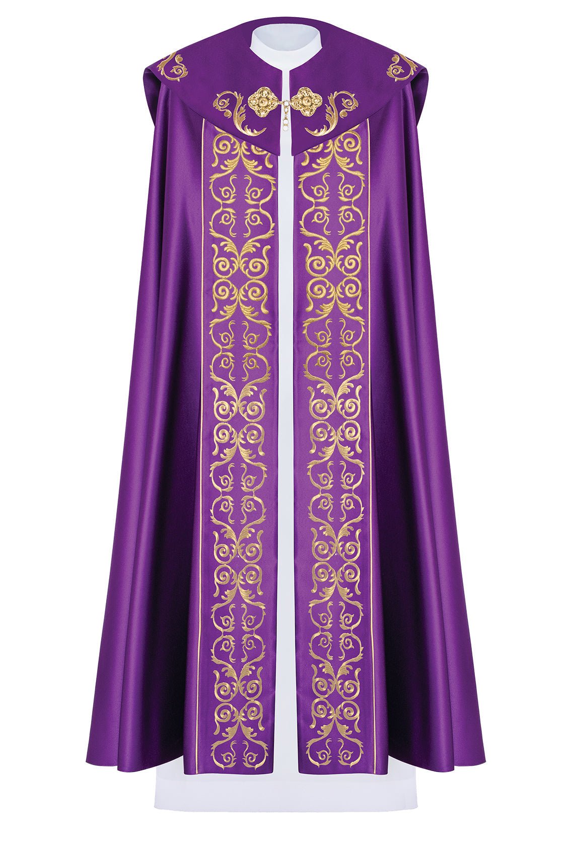 Kapa liturgiczna z symbolem IHS fioletowa