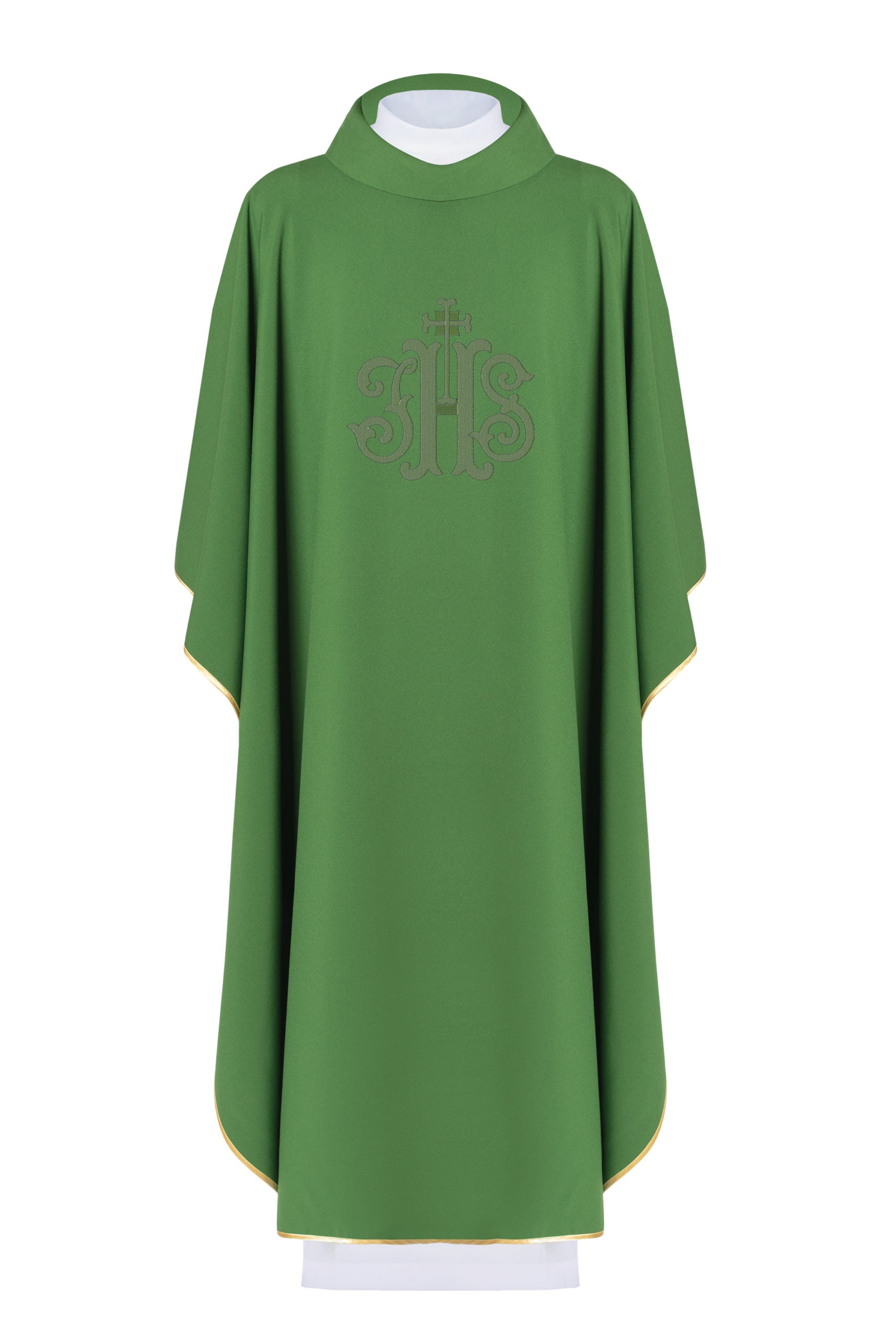 Ornat liturgiczny haftowany IHS KOR/210 Zielony