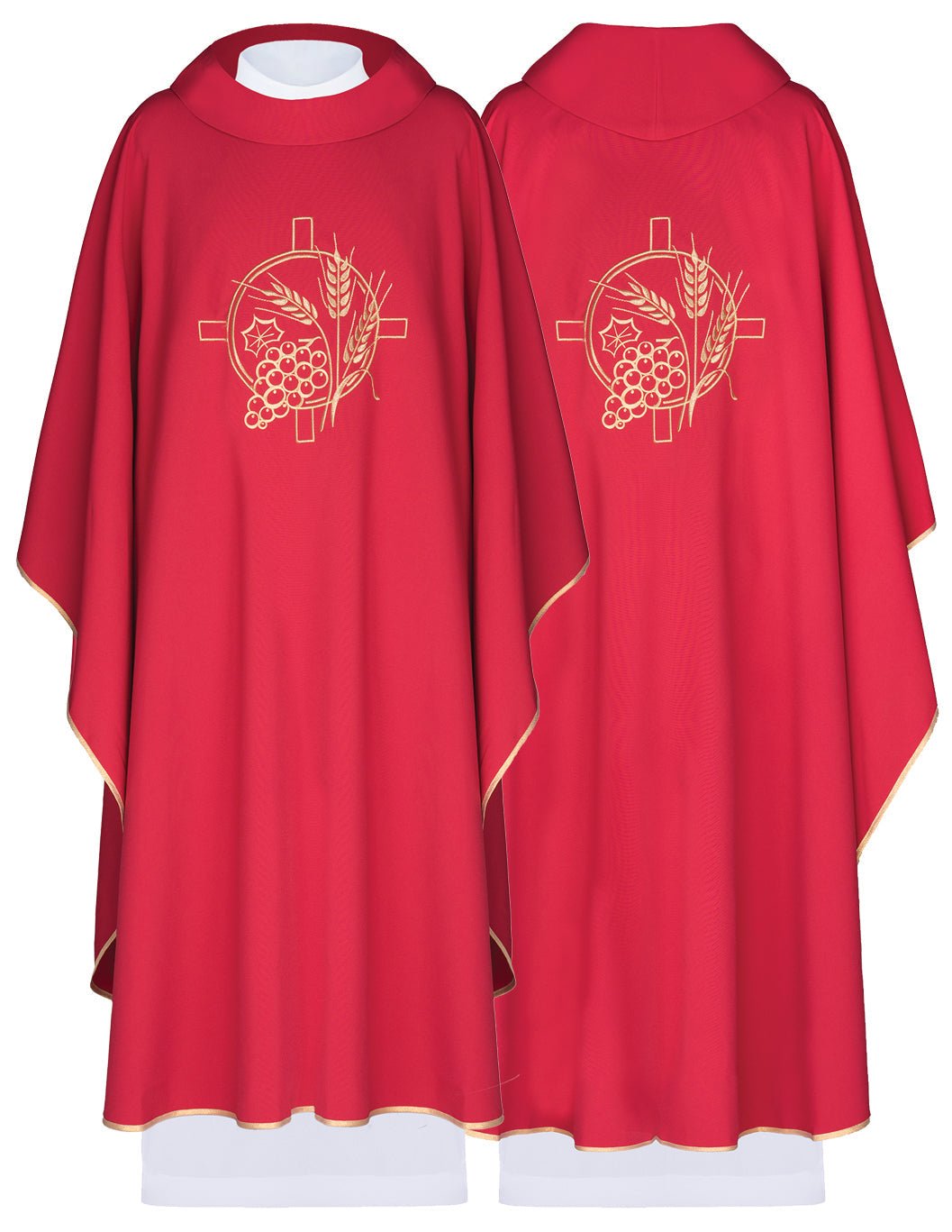 Czerwony ornat z eucharystycznym wzorem