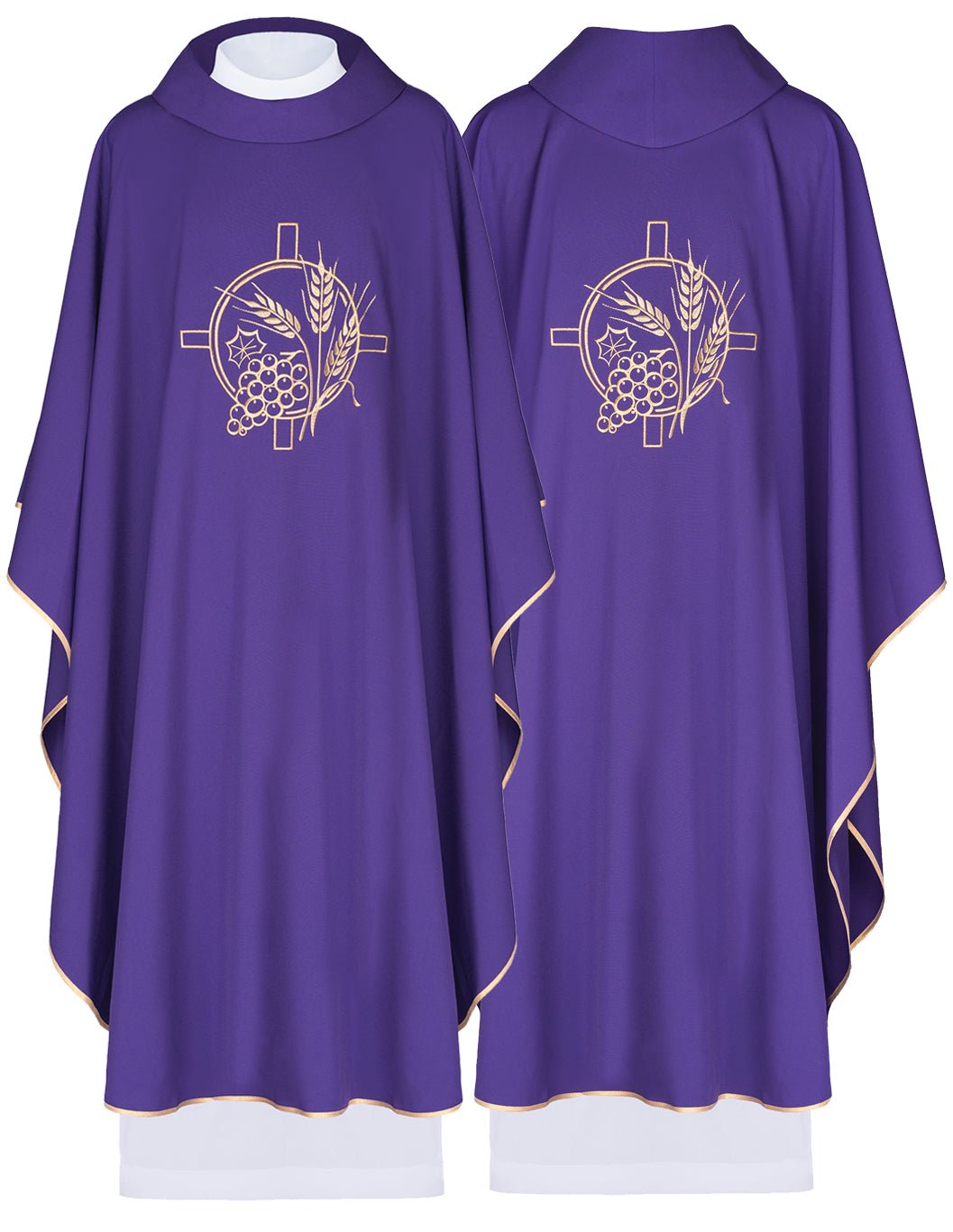 Fioletowy ornat z eucharystycznym wzorem