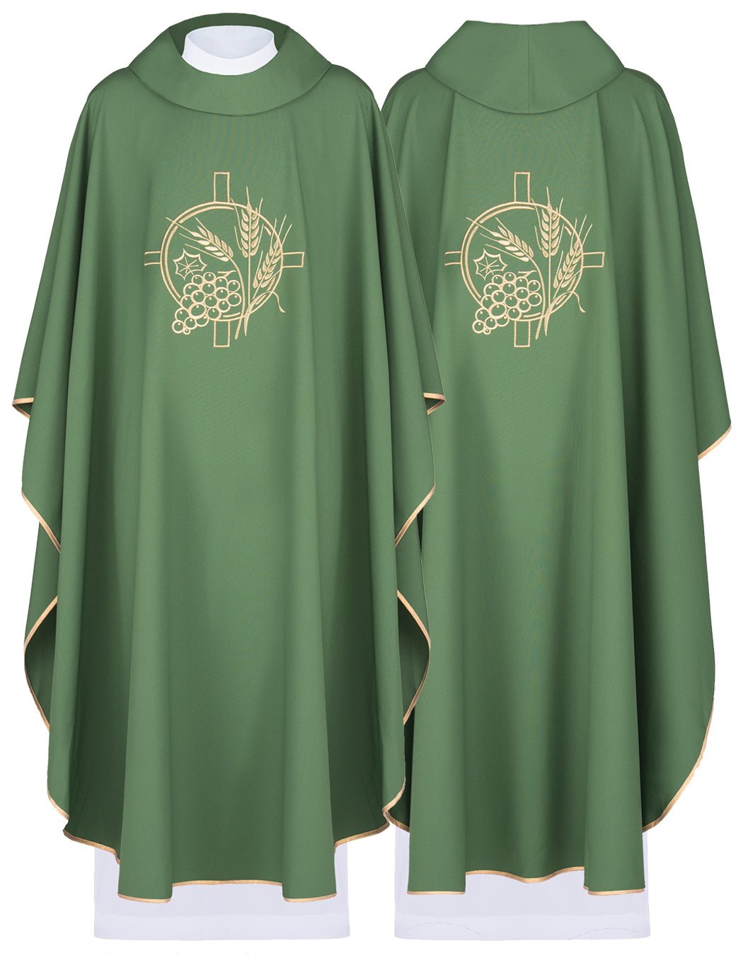 Zielony ornat z eucharystycznym wzorem