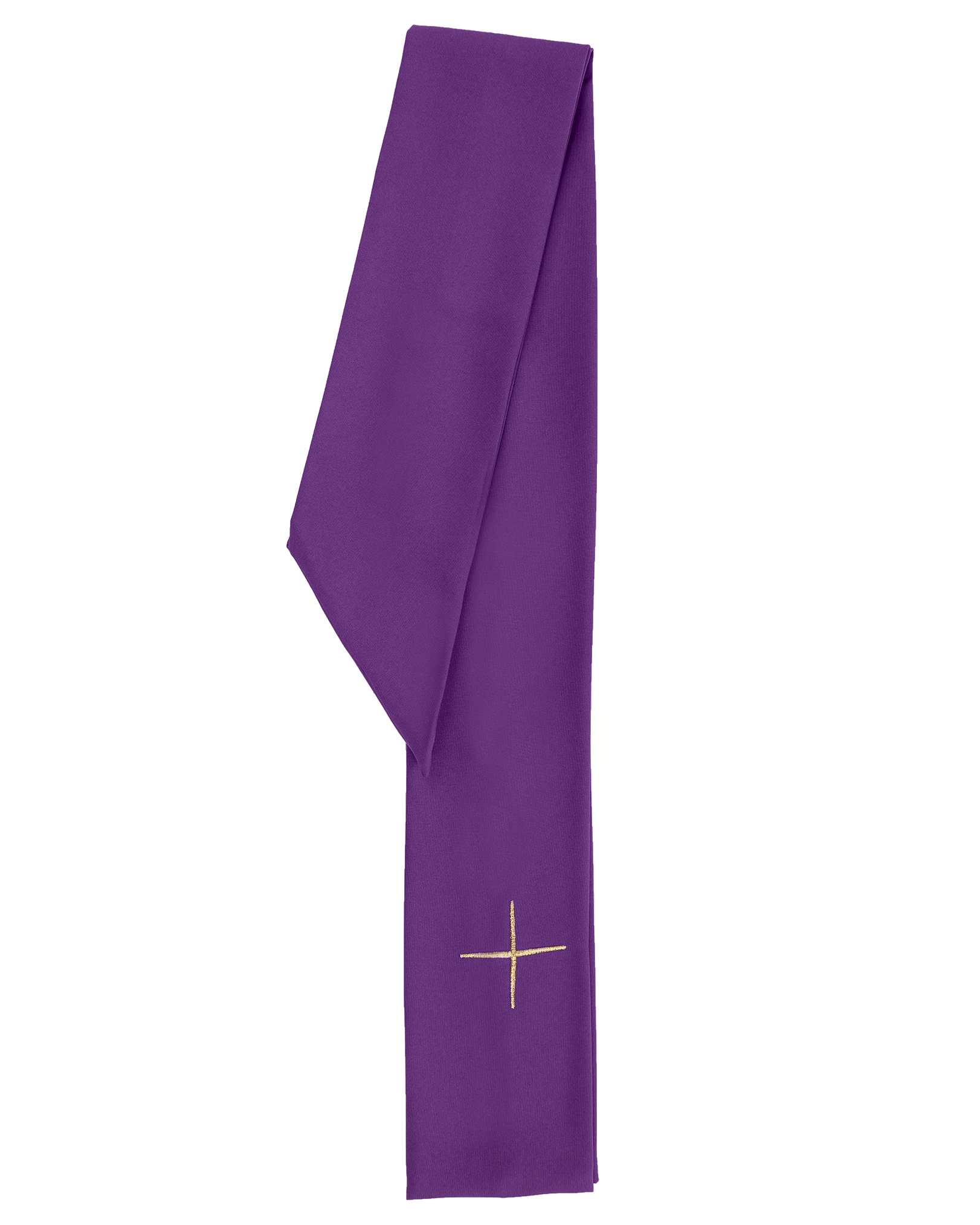Ornat haftowany z symbolem krzyża KOR/002 Fioletowy - ORNATY.PL