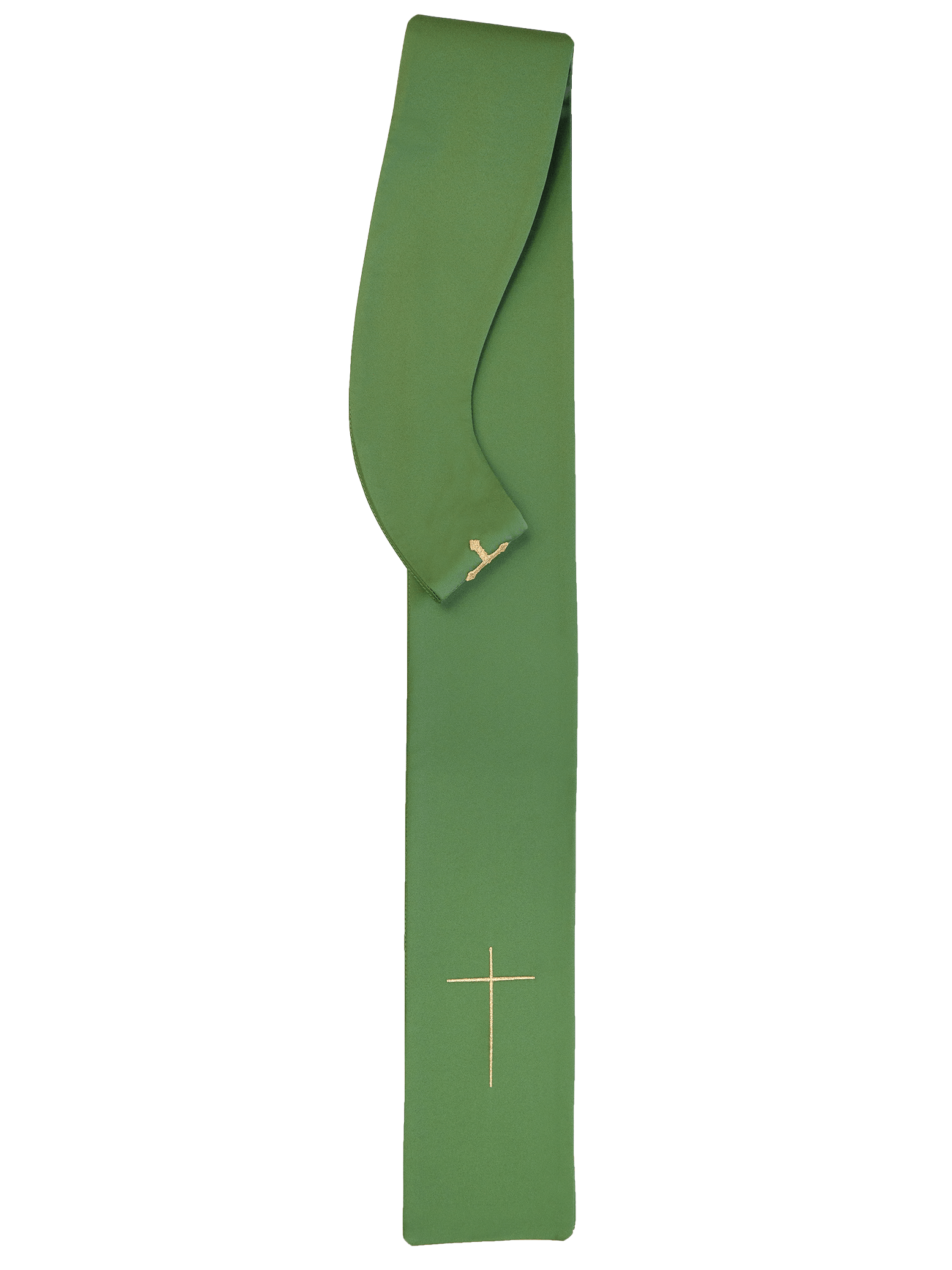 Ornat z haftem Alfa i Omega na pasie KOR/075 Zielony