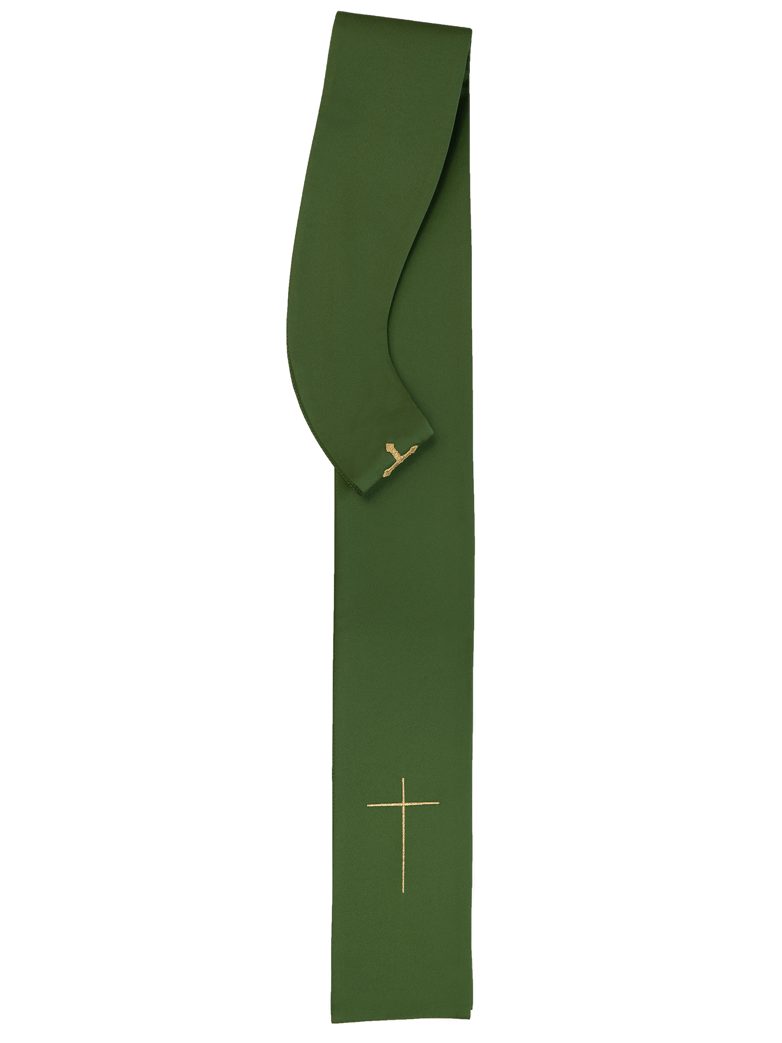 Ornat haftowany z symbolem kielicha eucharystycznego KOR/040 Zielony - ORNATY.PL